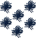 6 Inch Navy Curly Bows for Gift Wrapping Set of 6, Self Adhesive Bows Navy Blue Gift Bows for Presents, Satin Ribbon Bows for Birthday, Wedding, Christmas, Bridal Shower, Gift Wrap Accessory