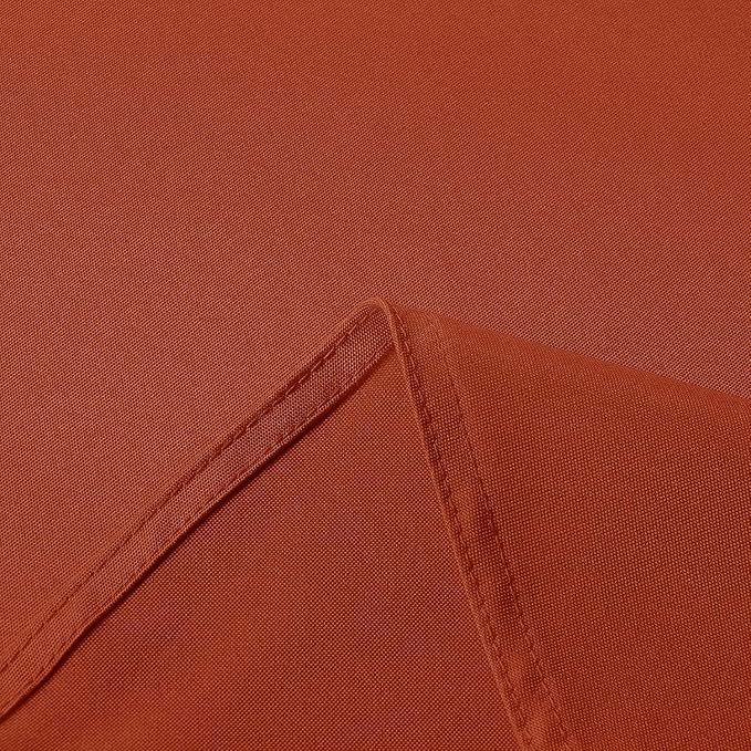 sancua Fall Round Tablecloth - 60 Inch Burnt Orange - Water Resistant Spill Proof Washable Polyester Thanksgiving Table Cloth Decorative Fabric Table Cover for Dining Buffet Parties and Camping, Rust