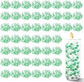 50 PCS Artificial Floating Beads for Centerpieces Vases, Dark Green 8+3mm String Beads for Wedding Party Faux Pearl String for Decorating, String Pearls for Crafts Vase Filler