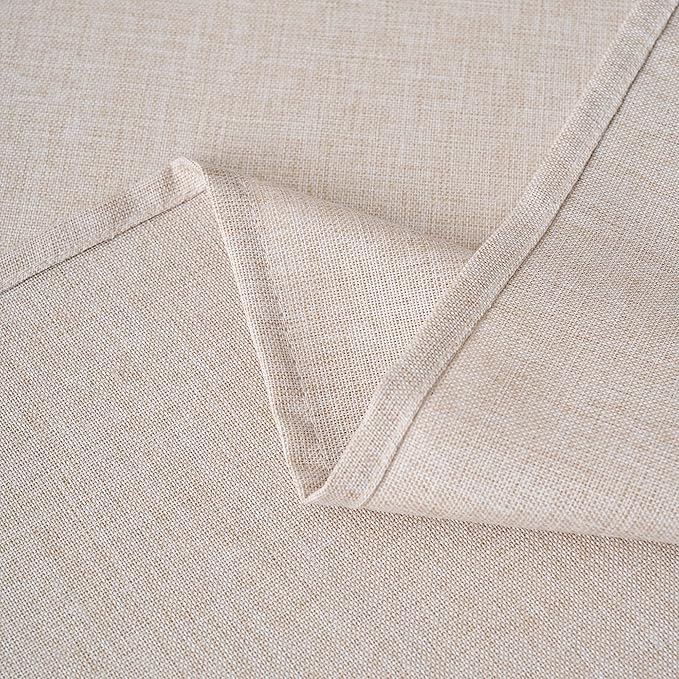 NLMUVW Rectangle Linen Tablecloth 84 Inch, Farmhouse Table Cloth Textured Rustic Water Resistant Table Cover for Kitchen Dining Party Coffee, 54 X 84 Inch
