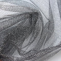 Glitter Tulle Fabric 56 Inch by 5.5 Yards Fabric Tulle Bolt for Wedding Christmas Decorations DIY White Tutu Baby Shower Table Skirt Ceiling Decor Birthday Party Craft Supplies-Black