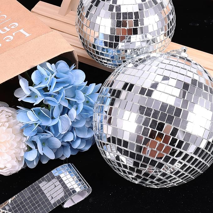 PP OPOUNT Disco Ball Tiles - 11800 Pcs, 5 x 5 mm Self-Adhesive, Mirror Tiles for Crafts & Art Collage, DIY Disco Balls, Indoor/Outdoor Decoration