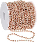 100 Feet Christmas Tree Decor, Rose Gold Christmas Tree Garland, Artificial Beads Strands Chain Xmas Tree Decorations for Xmas DIY Fireplace Curtains Home Party Decor