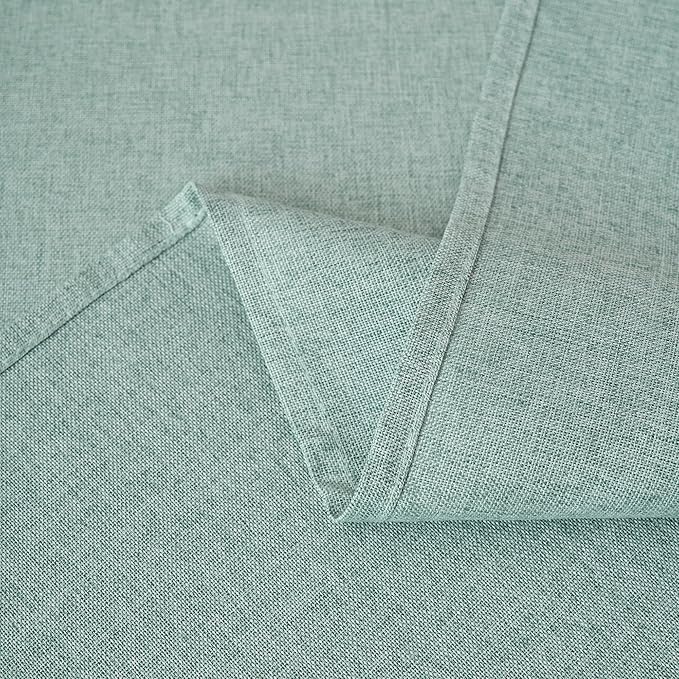NLMUVW Sage Green Linen Tablecloth Rectangle, Rustic Textured Table Cloth Water Resistant Farmhouse Table Cover for Kitchen Dining Party Coffee, 54x96 Inch