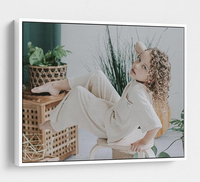 Personalized Custom Canvas Prints: Photo On Canvas (White, 20X24) Transform Your Photos into Stunning Framed Wall Art Digitally Printed Photo To Canvas Ideal for Home Decor, Gifts Keepsakes.