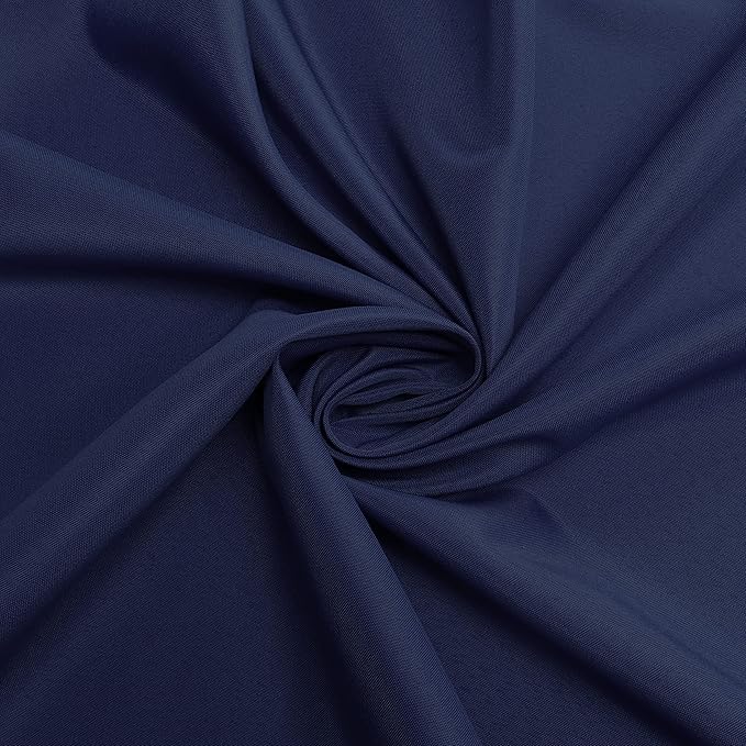 sancua Round Tablecloth - 108 Inch - Water Resistant Spill Proof Washable Polyester Table Cloth Decorative Fabric Table Cover for Dining Tables, Buffet Parties and Camping, Navy