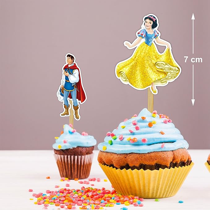 "Snw Whte and the Sevn Dwafs Cupcake Topper | Fairytale Party Decor | Enchanted Forest Theme | Classic Story Celebration | Magical Cake & Cupcake Decorations"
