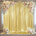 Outpain 10x12ft Gold Sequin Backdrop Curtains -Heavy Duty Gold Photography Backdrops with Non-Shedding Glitter, Wrinkle-Free Stage Drapes for Wedding/Christmas/Studio Shoots (5x12ft 2 Panels)
