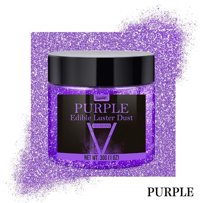 Edible Glitter - 30g / 1oz Luster Dust Edible Glimmer Powder for Sparkling Drinks, Foods, Wine, Cake - Food Grade Shimmer Dust Powder for Baking, Beverage, Cookies Decoration