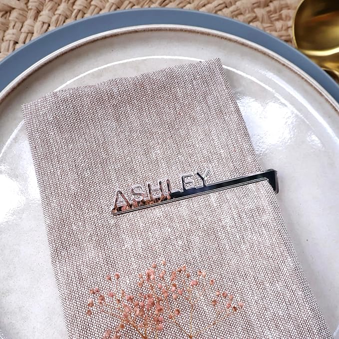 Napkin Name Tags, Personalized Napkin Rings, Wedding Name Cards, Wooden Names, Birthday Acrylic Name Plate Tag