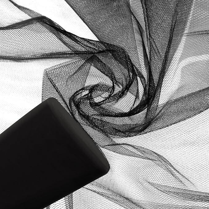 Timgle Tulle Fabric Rolls Bulk 54 Inch by 100 Yards (300 Ft) Tulle Ribbon Netting Fabric Spool Bolt for DIY Crafts Tutu Skirt Christmas Baby Shower Birthday Party Wedding Decorations(Black)