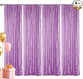 Hahuho Lavender Sequin Backdrop Curtain, 4PCS 2FTx8FT Glitter Backdrop Curtain for Parties, Christmas, Wedding, Party Decoration（4 Panels, 2FT x 8FT, Lavender