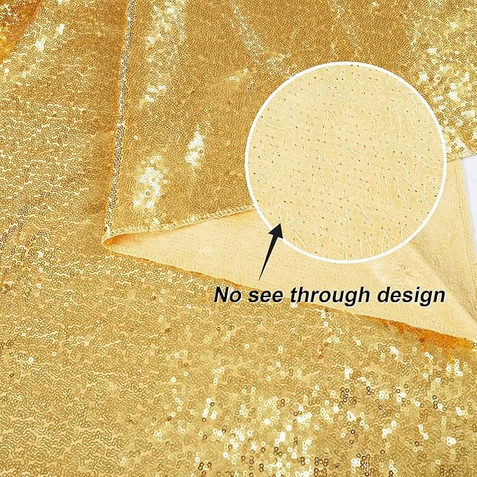 Gold Sequin Backdrop 20FTx10FT NO See-Through Photobooth Backdrop Curtains for Birthday Party Wedding Decoration