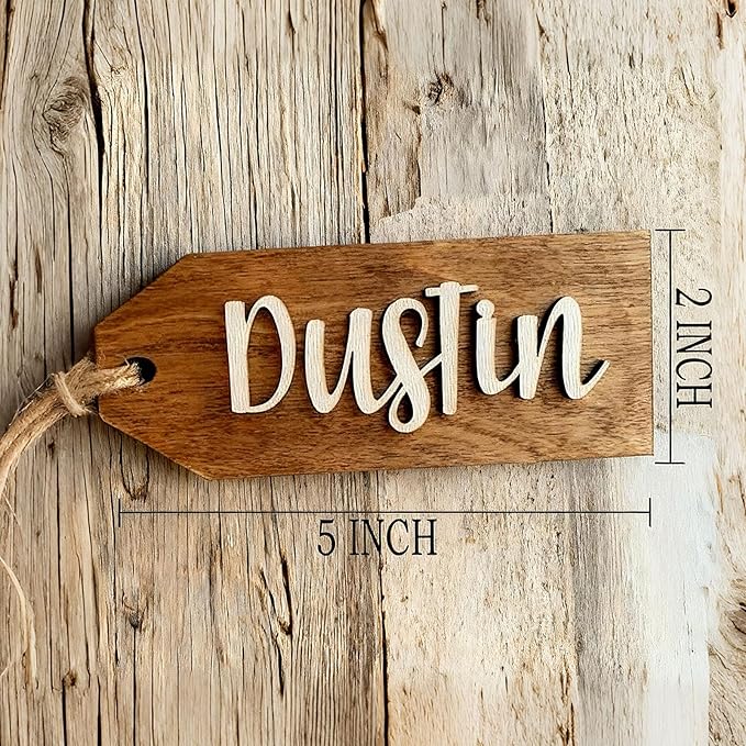 3Pcs Personalized Christmas Stocking Name Tags Custom Wooden Stocking Name Tag Customized Letters Tags Custom Xmas Stockings Hanging Tag Gifts for Christmas Stockings