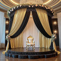 PartyVillage 20x10FT Black Sequin Backdrop Curtain -4 Panels 5x10FT Wrinkle Free Shimmer Back Drop Cloth, Glitter Backdrop Drapes for Photography, Birthday, Wedding, Graduation Background