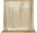 PartyDelight Sequin Backdrop Light Gold 6FTx6FT Wedding Curtain Special Events Party