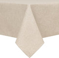 Hiasan Faux Linen Rectangle Tablecloth - Wrinkle and Stain Resistant Washable Table Cloth for Kitchen Dining Room Holiday Table Cover for Party Dinner, Beige, 60 x 84 Inch