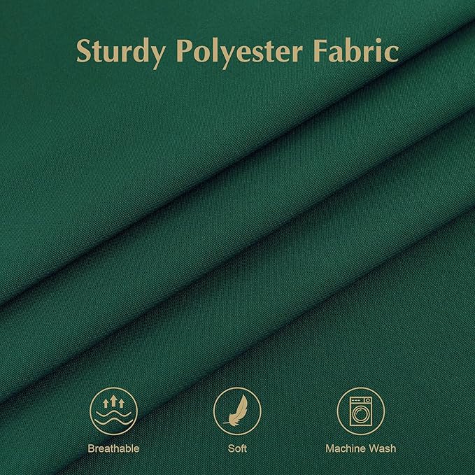 2 Pack Square Table Cloth 52X52 Inch Green Tablecloth Washable Polyester Solid Dining Table Cover for Birthday Party Dinner Holiday Outdoor Indoor