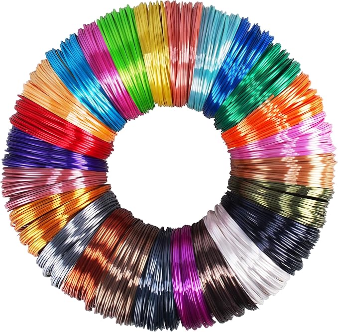 25 Colors Silk Shiny PLA Filament Sample Pack, Each Color 4 Meter Length, Total 100m 3D Printer 3D Pen Material Refill, with Extra 2 Finger Caps by MIKA3D