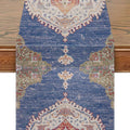 Snycler Table Runner Boho Table Runners Vintage Elegant Farmhouse Table Center Linen Decor for Home Dining Party Entrance (13x48 Inch) Navy Blue