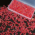 500Pcs 6mm Crystal Glass Beads for Jewelry Making Beads for Bracelets Necklace Pendants Making Supplies(Red)