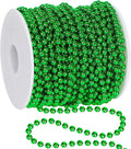 100 Feet Christmas Bead Garland,Plastic Garland Tree Decoration,Hanging Beads Strands Chain Beaded Garlands for Home Mantle Fireplace Wreath DIY Decor Supplies (Green)