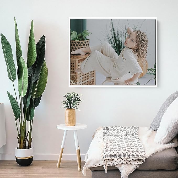 Personalized Custom Canvas Prints: Photo On Canvas (White, 8x8) Transform Your Photos into Stunning Framed Wall Art Digitally Printed Photo To Canvas Ideal for Home Decor, Gifts Keepsakes.