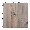 IncStores 3/8" Thick Snap Together Dance Flooring - 12"x12" Printed Vinyl Dance Floor for Practice & Performance - Barnwood - 1 Tile Pack