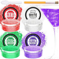 Edible Glitter - 4 Colors Luster Dust Edible Glitter for Cocktails, Food Grade Cake Decorating Shimmering Glitter for Drinks, Powder Glitter for Chocolate, Fondant, Drinks, Painting - 5g