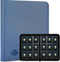 Trading Card Binder 9 Pocket, 432 Side-Loading TCG Album Folder Book Fit for MTG Baseball Football Sports Cards, Easy to Use Card Collection Binder with Zipper Blue