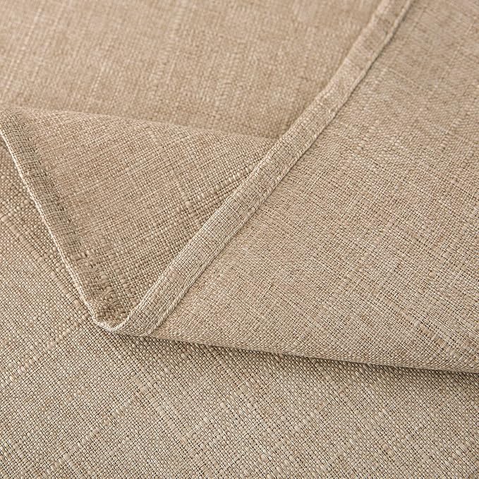 NLMUVW Linen Tablecloth 84 Inch for Rectangle, Burlap Textured Table Cloth Water Resistant Farmhouse Rustic Table Cover for Kitchen Dining Coffee, 54 x 84 Inch