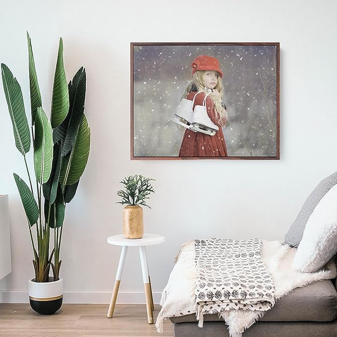 Personalized Custom Canvas Prints: Photo On Canvas (Dark Brown, 20X30) Transform Your Photos into Stunning Framed Wall Art Digitally Printed Photo To Canvas Ideal for Home Decor, Gifts Keepsakes.