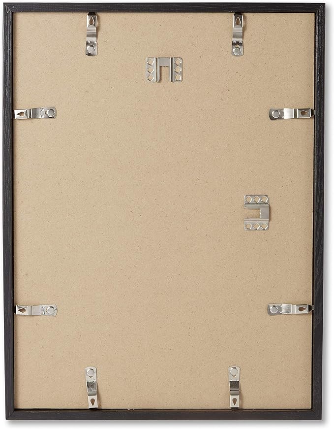 Opposite Wall - 11x17 in - Black Solid Oak Wood Picture Frame - Lightweight, Versatile & Shatterproof - Wall Hanging Poster or Photo Frame - Wall Decor for Office, Gallery & Home - 2 Pack