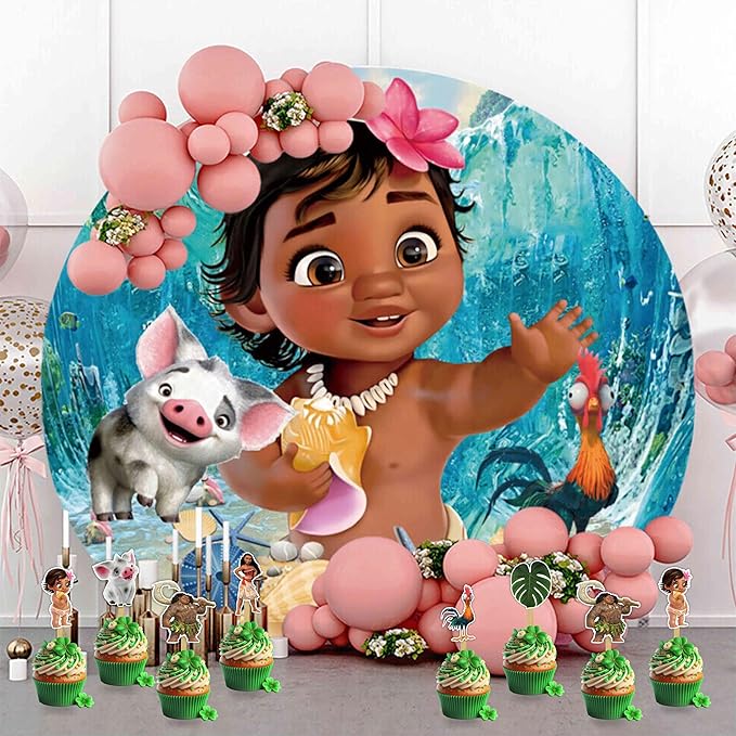 Mna Cupcake Toppers –Tropical Island Cupcake Toppers – Birthday Cake Decorations | Ocean Adventure Party Supplies for Mna Themed Celebrations & Festivities