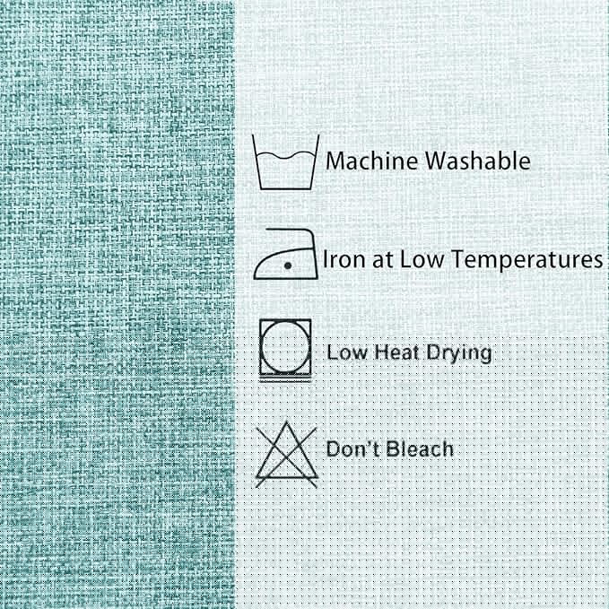 Hiasan Faux Linen Rectangle Tablecloth - Wrinkle and Stain Resistant Washable Table Cloth for Kitchen Dining Room Holiday Table Cover for Party Dinner, Aqua, 54 x 108 Inch