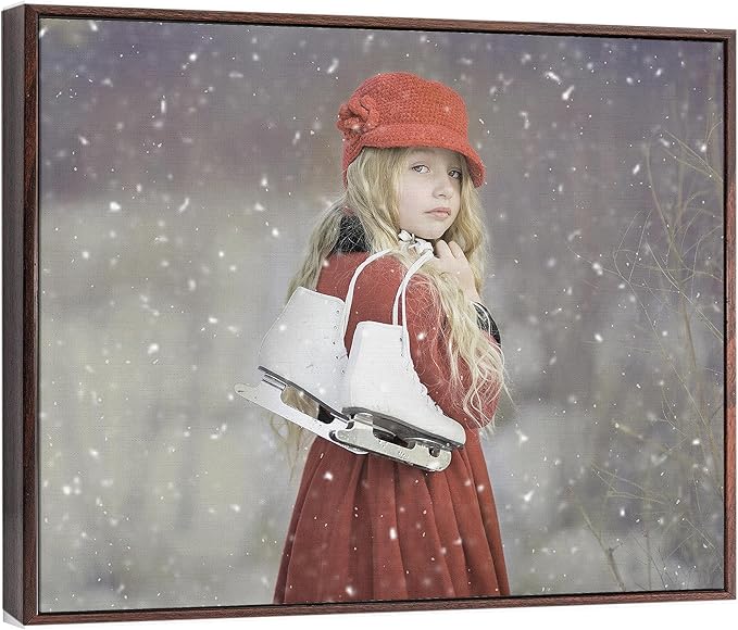 Personalized Custom Canvas Prints: Photo On Canvas (Dark Brown, 16X24) Transform Your Photos into Stunning Framed Wall Art Digitally Printed Photo To Canvas Ideal for Home Decor, Gifts Keepsakes.