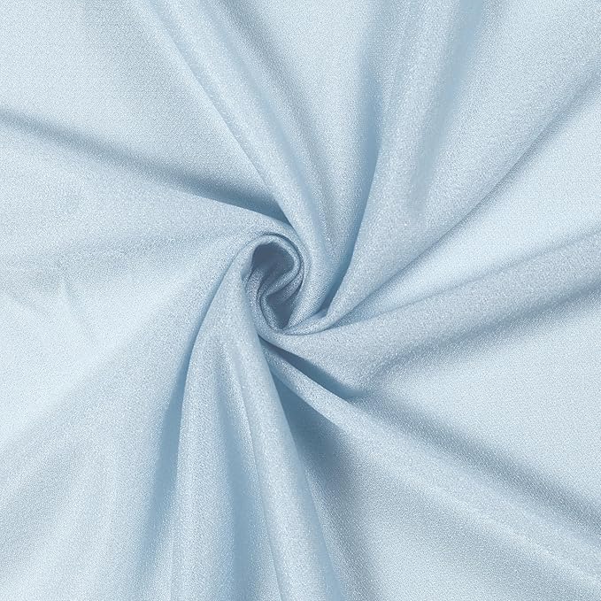 VDS Pack of 2 Panel (30 Inch X 20 Feet) Wedding Arch Draping Fabric Sheer Chiffon Fabric Drapery for Wedding Ceremony Reception Swag Backdrop Canopy Chuppah ARBO Altars Decoration (Baby Blue)