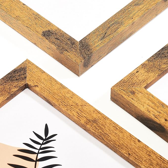 TWING 4 x 6 Picture Frames Set of 6, Rustic Photo Frames Collage for Wall Decor Mounting or Table Display,Home Decorative Collage Picture Photo Frame Wood Brown,Walnut
