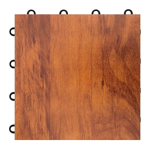 IncStores 3/8 Inch Thick Practice Dance Floor Tiles | Printed Plastic Dance Flooring for Practice and Performance of Countless Dance Styles | Dark Maple, 20 Tiles