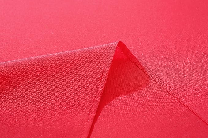 Craft And Party Rectangle Tablecloth, 90 x 132 Inch Red Tablecloth, 8ft Rectangle Table Cloth, Polyester Fabric Washable Tablecloth for Home, Party, Wedding or Restaurant Use.