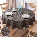 Smiry Round Table Cloth, Waterproof Heavy Duty Vinyl Tablecloths, Wipeable Washable Table Cover for Kitchen and Dining Room (Coffee, 70" Round)