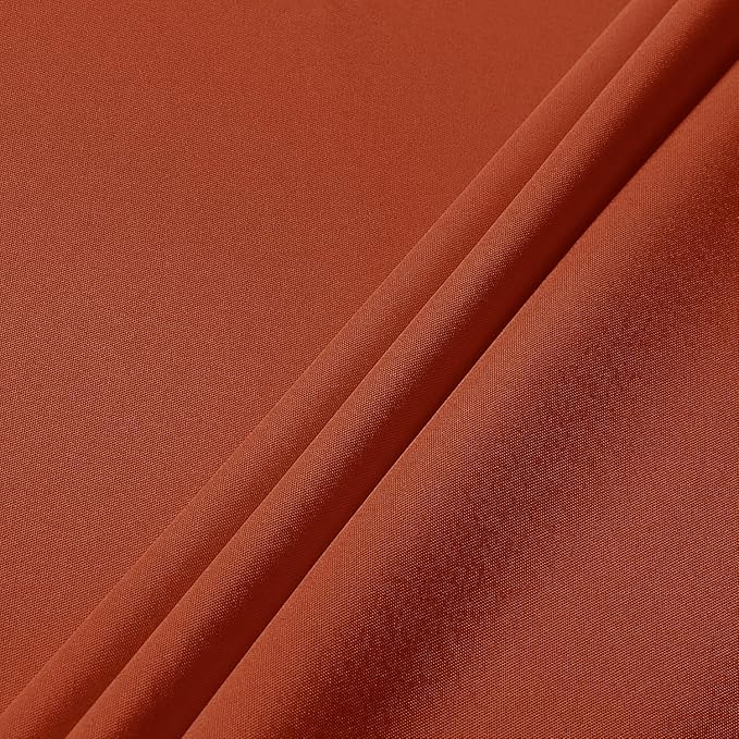 sancua Thanksging Round Tablecloth 70 Inch(Fits 20-58 Inch Tables) Burnt Orange - Water Resistant Spill Proof Washable Polyester Fall Table Cloth Decorative Fabric Table Cover for Dining Parties, Rust