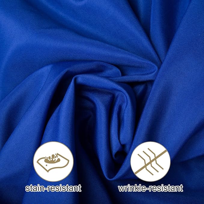Ascoza 2pack 70 Inch Royal Blue Round Tablecloth in Washable Polyester Fabric for Wedding/Banquet/Restaurant/Parties