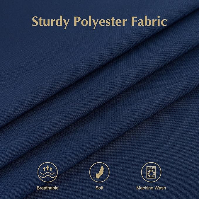 2 Pack Small Square Table Cloth 36X36 Inch Navy Washable Fabric Tablecloth Polyester Solid Table Cover for Night Stand End Table Side Table Outdoor Indoor