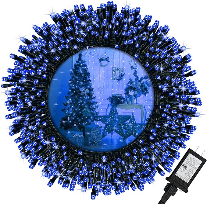 100 LED Christmas String Lights, 39FT Indoor Lights Plug-in with 8 Modes & Timer & Memory Function, Waterproof Christmas Lights Outdoor for Holiday Party Christmas Tree Decor