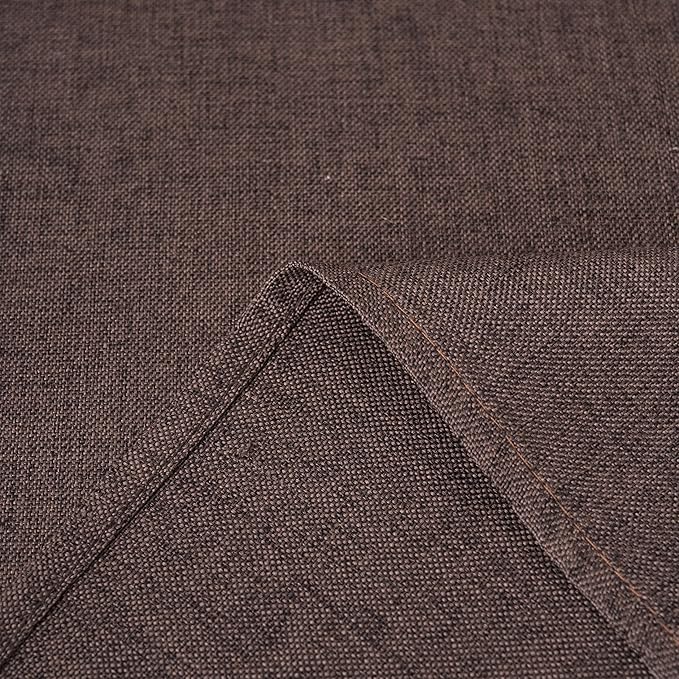 NLMUVW Brown Linen Tablecloth Rectangle, Chocolate Table Cloth Farmhouse Rectangular Table Cover for Kitchen Dining Coffee, 54 x 84 Inch