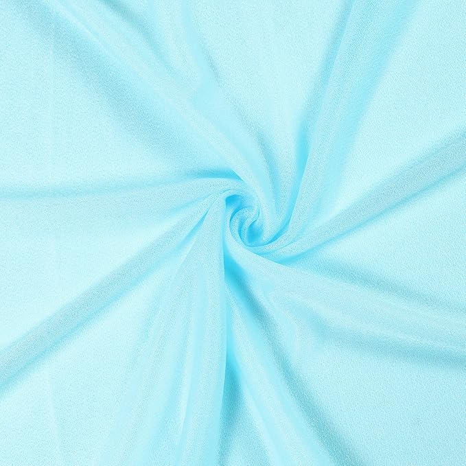VDS Pack of 1 Panel (30 Inch X 40 Feet) Wedding Arch Draping Fabric Sheer Chiffon Fabric Drapery for Wedding Ceremony Reception Swag Backdrop Canopy Chuppah ARBO Altars Decoration (Teal)