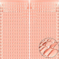PADELO Rose Gold Shimmer Wall Backdrop, Square Backdrop Curtain,2Pcs 3.3x6.6 Feet Rose Gold Streamer Backdrop for Party Decorations
