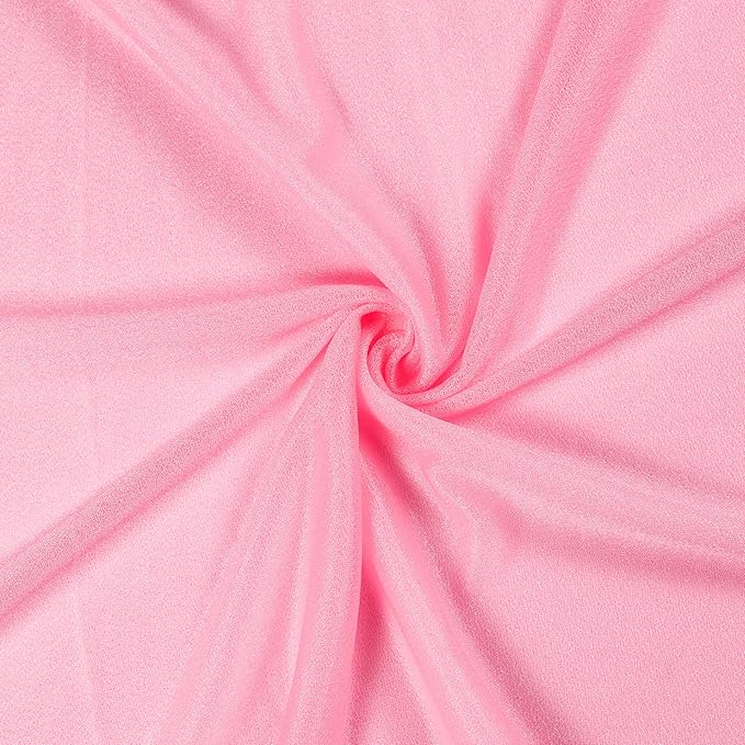 VDS Pack of 1 Panel (30 Inch X 30 Feet) Wedding Arch Draping Fabric Sheer Chiffon Fabric Drapery for Wedding Ceremony Reception Swag Backdrop Canopy Chuppah ARBO Altars Decoration (Coral)