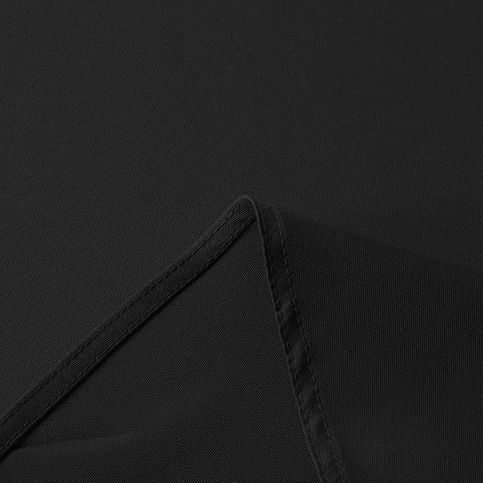 sancua Round Tablecloth - 70 Inch - Water Resistant Spill Proof Washable Polyester Table Cloth Decorative Fabric Table Cover for Dining Tables, Buffet Parties and Camping, Black